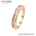 15078 Wholesale fashion women jewelry simple design plain copper alloy finger ring pave white zircon